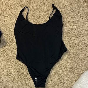 Lulu's simple Black One-Piece Swimsuit